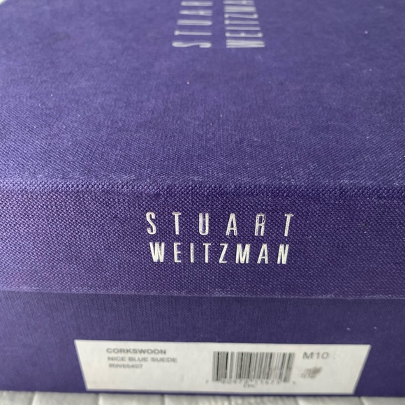 Stuart Weitzman Corkswoon Wedge Pump, Nice Blue, 10M US - Picture 6 of 13
